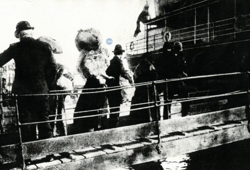 Salita a bordo del piroscafo