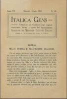 Italica Gens - gennaio-giugno 1916 - n. 1-6