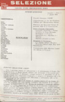 SELEZIONE CSER - ANNO I (1964) n.1