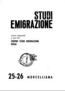 Studi Emigrazione - marzo-giugno 1972 - n. 25 - 26