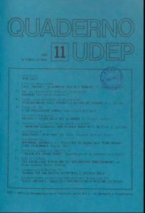 Quaderni UDEP - settembre - ottobre - 1987