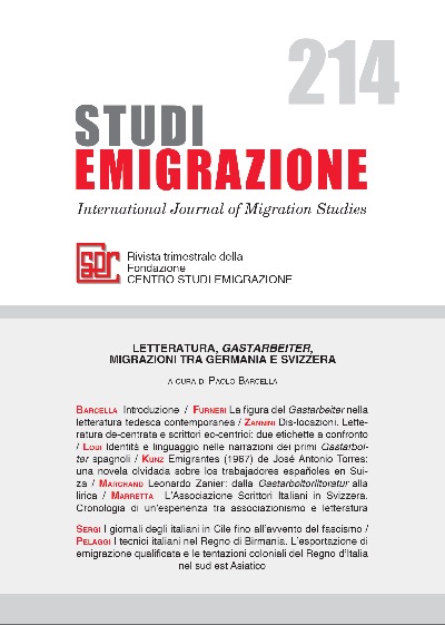Studi Emigrazione n°214/2019