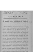 L'Emigrato - gennaio 1907 - n.1