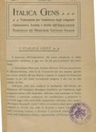Italica Gens - gennaio 1910 -  n. 1