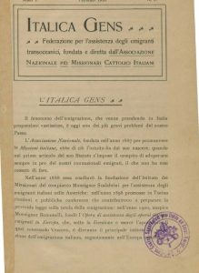 Italica Gens - gennaio 1910 -  n. 1