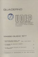 Quaderni UDEP - maggio-giugno 1977