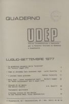 Quaderni UDEP - luglio-settembre 1977