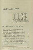 Quaderni UDEP - giugno-agosto 1976