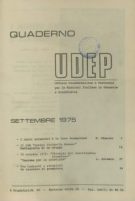 Quaderni UDEP - settembre 1975