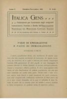 Italica Gens - settembre - ottobre 1910 - n. 9-10