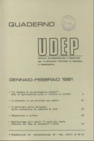 Quaderni UDEP - gennaio-febbraio - 1981