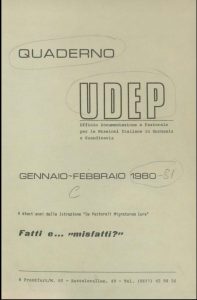 Quaderni UDEP - gennaio - febbraio - 1980