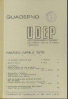 Quaderni UDEP - marzo - aprile - 1979