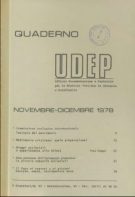 Quaderni UDEP - novembre - dicembre- 1978