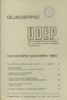 Quaderni UDEP - novembre - dicembre- 1980