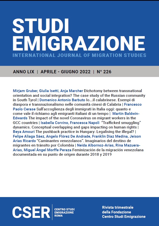 Studi Emigrazione n° 226/2022