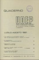 Quaderni UDEP - luglio - agosto - 1981