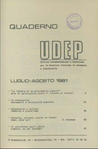 Quaderni UDEP - luglio - agosto - 1981