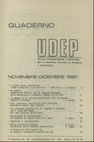 Quaderni UDEP - novembre - dicembre - 1981