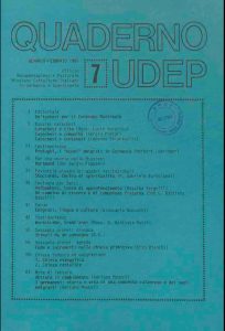 Quaderni UDEP - gennaio - febbraio - 1987