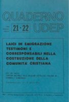 Quaderni UDEP - maggio - agosto - 1989