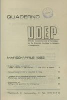 Quaderni UDEP - marzo - aprile - 1982