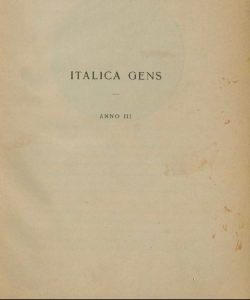 Italica Gens - gennaio - febbraio 1912 - n.1-2
