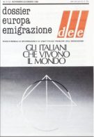 Dossier Europa Emigrazione - novembre - dicembre 1988 -  n. 11-12