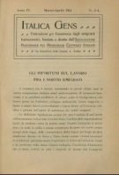 Italica Gens - marzo - aprile 1913 - n. 3 - 4
