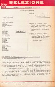 SELEZIONE CSER - ANNO II - 15 aprile 1966 - n. 21-22