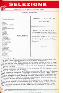 SELEZIONE CSER - ANNO III - novembre 1966 - n. 11-12