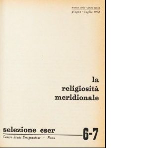 SELEZIONE CSER - ANNO III - giugno-luglio 1972 - n. 6-7