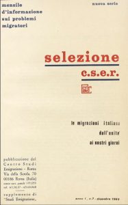 SELEZIONE CSER - ANNO I -  1 dicembre 1969 - n. 7  (NUOVA)