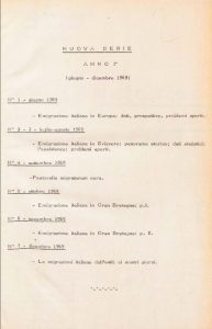 SELEZIONE CSER - ANNO I -  30 dicembre 1969 - Indici annata  (NUOVA)