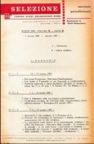 SELEZIONE CSER - ANNO III -  1967 - indici annuali