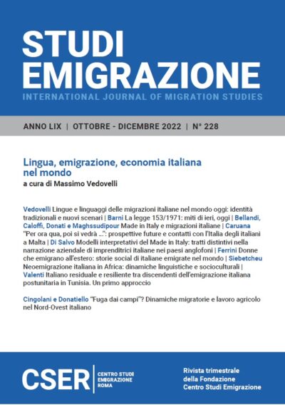 Studi Emigrazione n° 228/2022