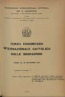 III International Catholic Migration Congress - n. 9  (22-28 sett. 1957) - I compiti educativi delle organizzazioni cattoliche nella presente situazione dell'emigrazione europea oltremare