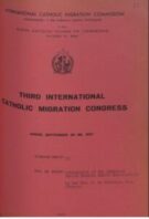 III International Catholic Migration Congress - n. 12  (22-28 sett. 1957) - Integration of the immigrants family through family associations