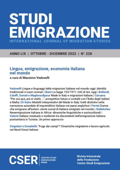 Studi Emigrazione n° 228/2022