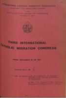 III International Catholic Migration Congress - n. 16  (22-28 sett. 1957) - Role and functions of catholic organizations in the integrations of immigrants