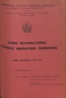 III International Catholic Migration Congress - n. 20  (22-28 sett. 1957) - Some tasks of catholic organizzations in the integration of immigrants