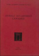 Annali accademici Canadesi - volume 1 - 1985