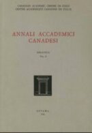 Annali accademici Canadesi - volume speciale - 1991