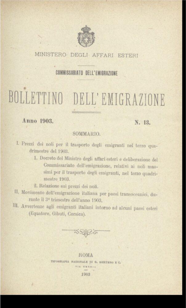 Bollettino Dell'Emigrazione 1903 - n. 13