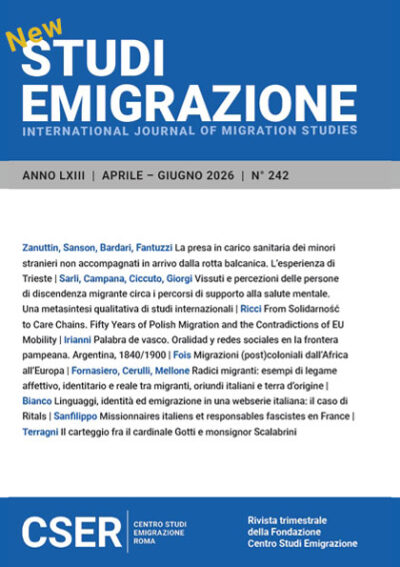 Studi Emigrazione n° 242/2026 <br><span style="background-color: #135DA8; color: #E1BC1F; font-size: 15px;">(New: versione digitale disponibile)</span>